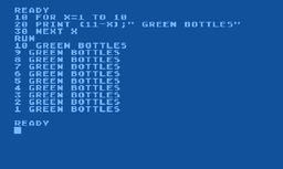 BASIC program listing