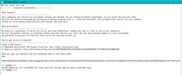 Colonial Pipeline ransomware attack