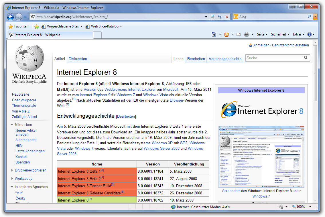 Internet Explorer 8