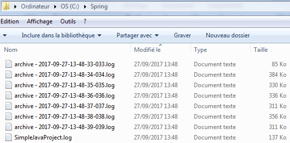 Log4j - Time based triggered files - 2017-09-27