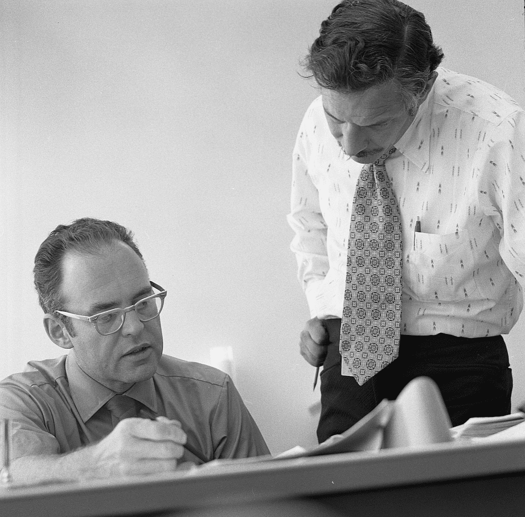 Gordon Moore and Robert Noyce at Intel (1970)